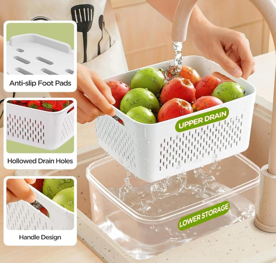 Kitchen Food Storage Containers Set (Pack of 2).