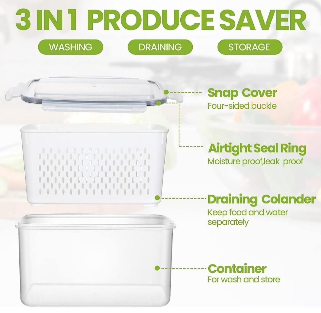 Kitchen Food Storage Containers Set (Pack of 2).