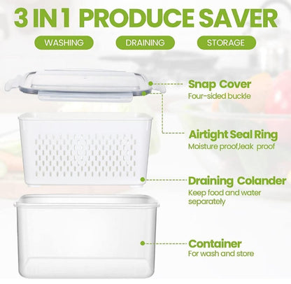 Kitchen Food Storage Containers Set (Pack of 2).